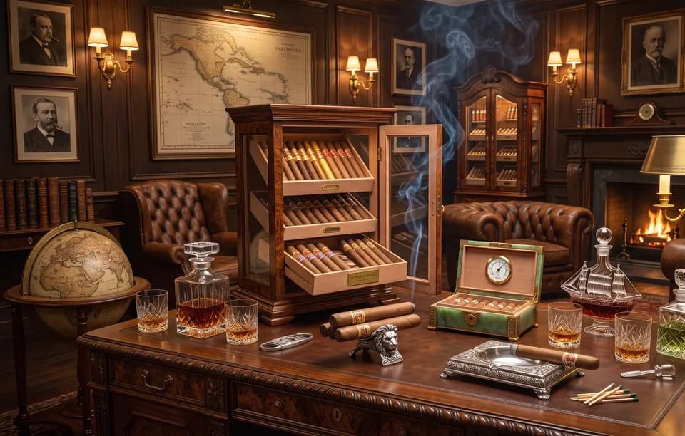 Tủ giữ ẩm và dụng cụ Cigar